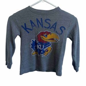 Kansas University waffle knit long sleeve